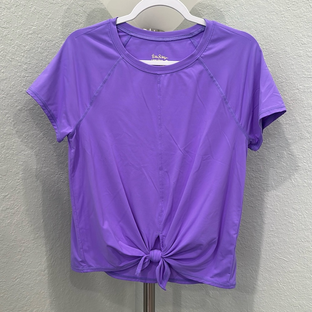 Lilly Pulitzer Kieran Active Tee. Mystical Purple. Size M.  NWOT